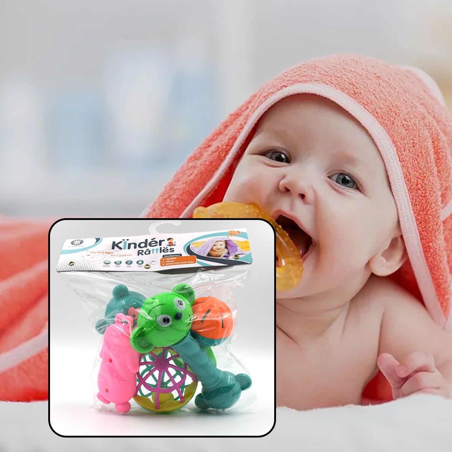 1938 AT38 5Pc Rattles Baby Toy and game for kids and babies for playing and enjoying purposes. 1938 AT38 5Pc Rattles Baby Toy and game for kids and babies for playing and enjoying purposes.